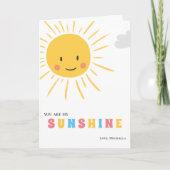Niedlich bist du meine Sonnenscheinillustration Karte (Vorderseite)