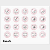 Niedlich bist du Purfect Kitty Cat Heart Valentine Runder Aufkleber (Blatt)