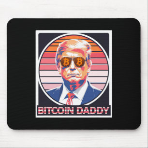 Niedlich Bitcoin Daddy Trump Crypto King Internet  Mousepad
