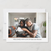 Niedlich Black Baby Foto Geburtshinweis Einhorn Ankündigung (Rückseite)