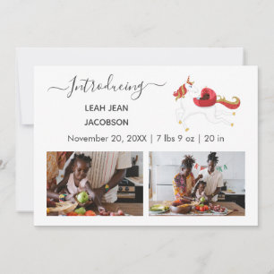 Niedlich Black Baby Foto Geburtshinweis Einhorn Ankündigung