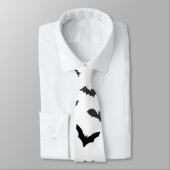 Niedlich Black Bats Patterns Halloween Krawatte (Gebunden)