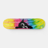 Niedlich Black Cat Big eyes Skateboard (Horizontal)