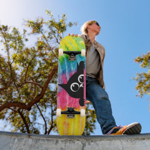 Niedlich Black Cat Big eyes Skateboard