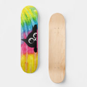 Niedlich Black Cat Big eyes Skateboard (Vorderseite)