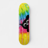 Niedlich Black Cat Big eyes Skateboard (Vorne)