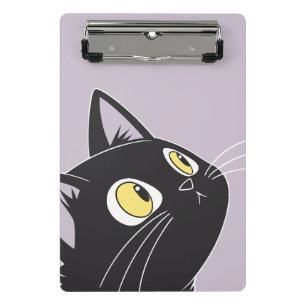 Niedlich Black Cat Cartoon - Kinder Zwischenablage Mini Klemmbrett
