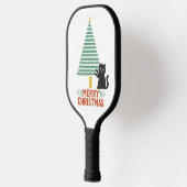 Niedlich Black Cat Frohe Weihnachtsbaum Urlaub Pickleball Schläger (Links)