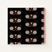 Niedlich Black Cat Funny Funny Notizblock (Rückseite)