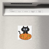 Niedlich Black Cat Halloween Magnet (In Situ (Geschirrspüler))