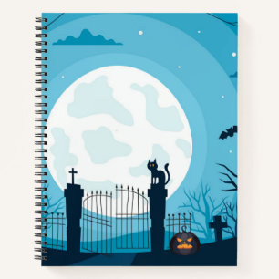 Niedlich Black Cat Halloween Notizblock