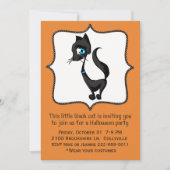 Niedlich Black Cat Halloween-Party Einladung (Vorderseite)
