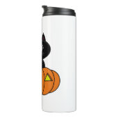 Niedlich Black Cat Halloween Thermosbecher (Nach rechts gedreht)