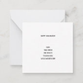 Niedlich Black Cat Happy Halloween Mitteilungskarte (Rückseite)