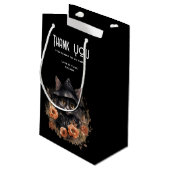 Niedlich Black Cat in einem Hexenhut-Party Vielen Kleine Geschenktüte (Rückseite Schrägansicht)