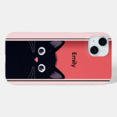 Niedlich Black Cat Kitten Moderner Personalisierte Case-Mate iPhone Hülle (Rückseite (Horizontal))