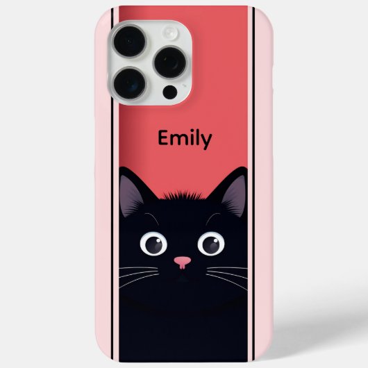 Niedlich Black Cat Kitten Moderner Personalisierte Case-Mate iPhone Hülle (Rückseite)