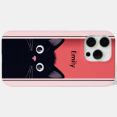 Niedlich Black Cat Kitten Moderner Personalisierte Case-Mate iPhone Hülle (Rückseite (Horizontal))