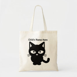 Niedlich Black Cat Kitty Halloween Kid Friendly Tragetasche