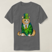 Niedlich Black Cat Leprechaun Hat Funny Irish St P T-Shirt (Design vorne)