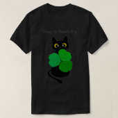 Niedlich Black Cat Leprechaun Hat Funny Irish St P T-Shirt (Design vorne)