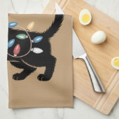 Niedlich Black Cat Lover Weihnachtsgeschenk Mama F Geschirrtuch (Viertel Falte)