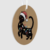 Niedlich Black Cat Lover Weihnachtsgeschenk Mama F Ornament (Vorderseite)
