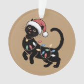Niedlich Black Cat Lover Weihnachtsgeschenk Mama F Ornament (Vorderseite)