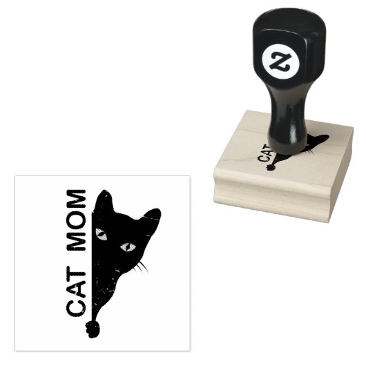 Niedlich Black Cat Mama Gummistempel (Stempel)