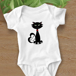 Niedlich Black Cat Personalisiert Baby Bodysuit Baby Strampler