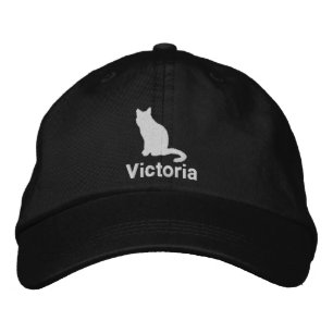 Niedlich Black Cat Personalisiert Bestickte Baseballkappe