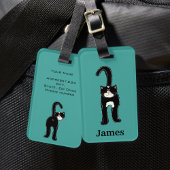 Niedlich Black Cat Personalisiert Gepäckanhänger