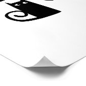 Niedlich Black Cat Personalisiert Poster (Ecke)