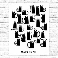 Niedlich Black Cat Personalisiert