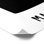 Niedlich Black Cat Personalisiert Poster (Ecke)