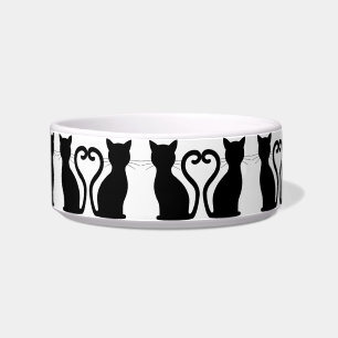 Niedlich Black Cat Silhouette Spaß Schwarz und Wei Napf