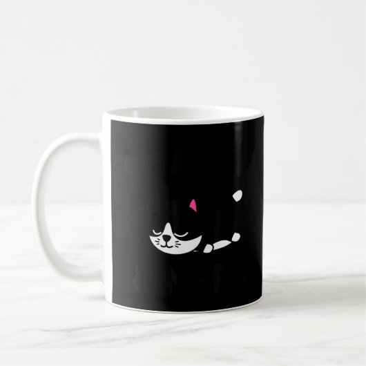 Niedlich Black Cat Snacks Nickerchen Funny Sprichw Kaffeetasse (Links)
