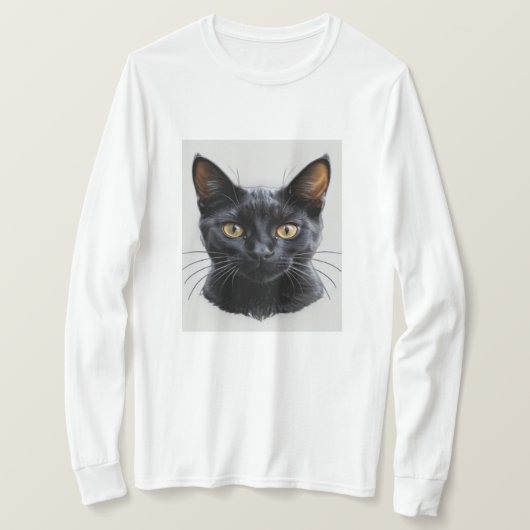 Niedlich Black Cat Sweatshirt T-Shirt (Design vorne)