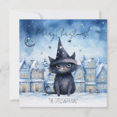 Niedlich Black Cat Weihnachten Feiertag (Vorderseite)