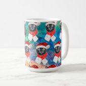 Niedlich Black Cat Weihnachtsfeiertage Kaffeetasse (VorderseiteRechts)