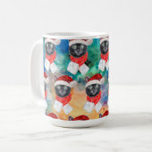 Niedlich Black Cat Weihnachtsfeiertage Kaffeetasse (Vorderseite Links)