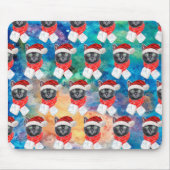 Niedlich Black Cat Weihnachtsfeiertage Mousepad (Vorne)