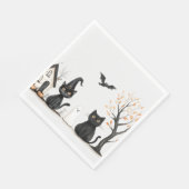 Niedlich Black Cats Halloween-Party Serviette (Ecke)