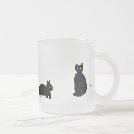 Niedlich Black Cats Kitty Mattglastasse (Rechts)