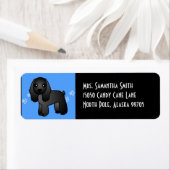 Niedlich Black Cocker Spaniel Cartoon Blue (Insitu)