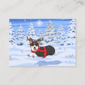 Niedlich Black Corgi Weihnachts-Rentierkostüm Visitenkarte (Vorderseite)