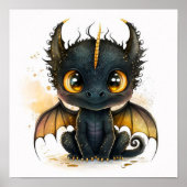 Niedlich Black Dragon Wall Art Poster (Vorne)