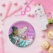 Niedlich Black Fairy Birthday Pappteller (Party)