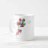 Niedlich Black Girl Balloons Coworker Abschied Kaffeetasse (Vorderseite Links)