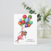 Niedlich Black Girl Balloons Personalisiert Abschi Postkarte (Stehend Vorderseite)